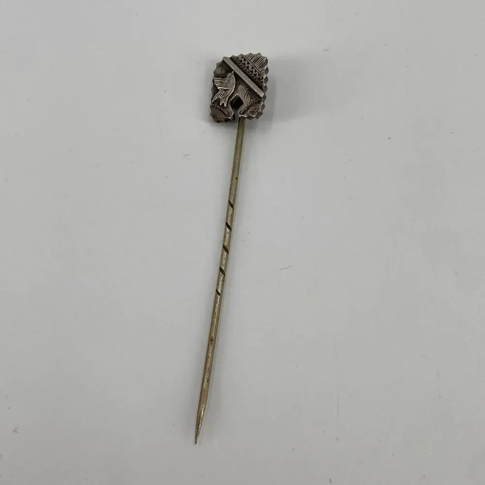 Sterling silver bird lapel pin